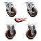 Service Caster 5 Inch High Temp Glass Filled Nylon Top Plate Caster Set with 2 Brakes 2 Rigid SCC-20S514-GFNSHT-TLB-TP2-2-R-2 - alternate 3